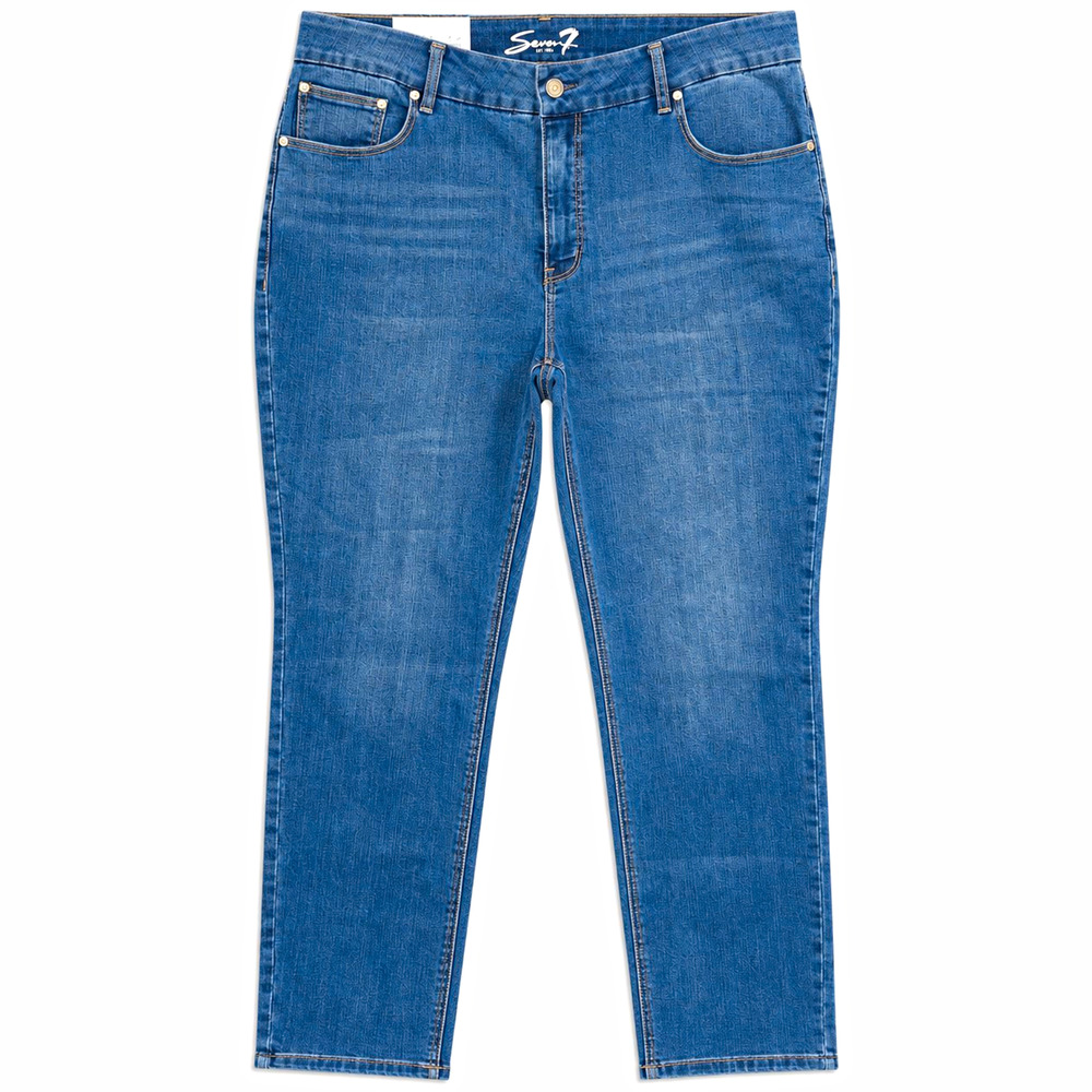 Seven7 Tummyless High Rise Skinny Jeans Womens Plus 18W Blue Medium Wash Stretch